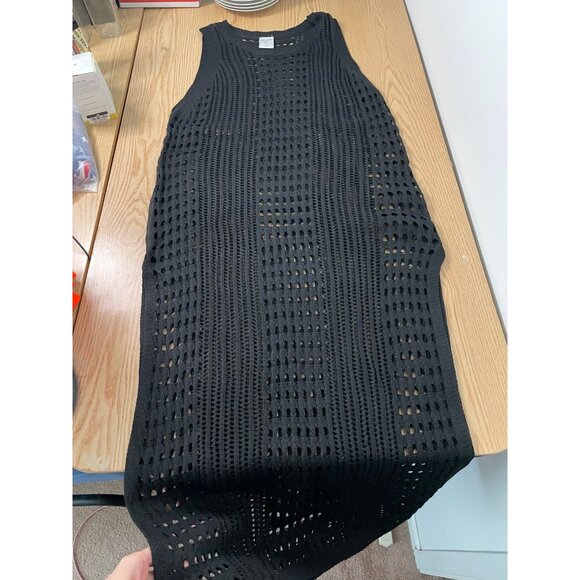 B11 New Women’s Cha Cha Swimsuit Cover Up Slits At The bottom Black size Medium - Picture 3 of 7